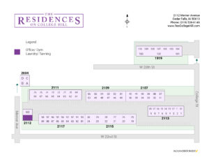 Residences on College Hill site map